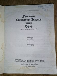 Computer Science With C++ For Class 12