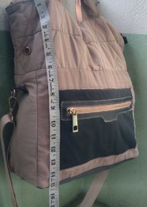 Quilted Tote Bag with Zip Pocket