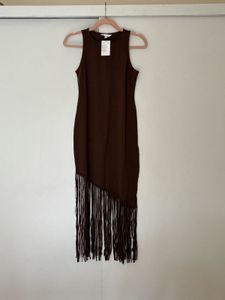 H&amp;M Brown Fringe Dress