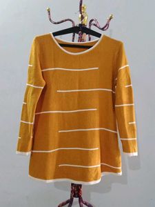 Mustard Striped Top