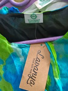 Lime Green Beach wear Frock In Plus Size