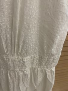 White Summer Dress, Cotton, Size L