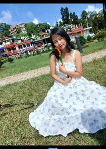 Floral White Dress