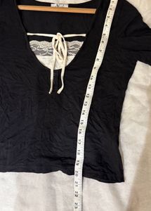 Beautiful Vintage Lace Trim Top