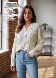 Designer Woolen Top - Elegant Style