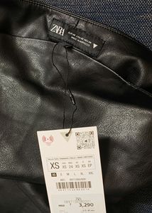 Zara DRAPPED FAUX Leather Dress