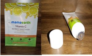Mamaearth Vitamin C Face Wash And Sheet Mask