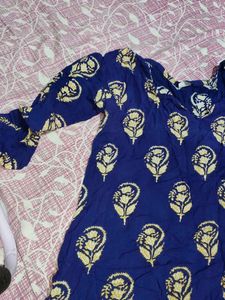 Blue Printed Tunic Top