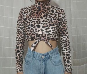 Leopard Print Crop Top