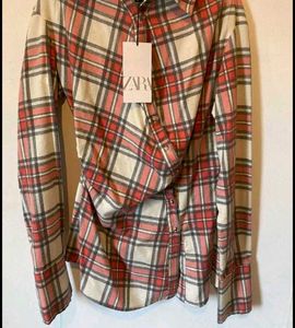 ZARA Deconstructed Flannel Shirt
