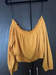 Yellow Off-Shoulder Top