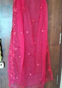 Elegant Red Embroidered Kurta