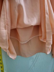 Peach Cold Shoulder Top