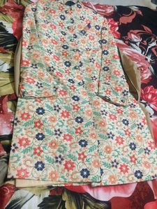 Floral Sherwani with Brooch