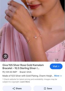 giva kamalam rose gold bracelet