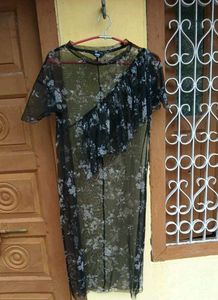 Party Wear Transpaent Midi Dress