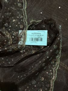 New Brown Pure Tissue Saree