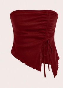 Chic Burgundy Tube Top
