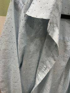 Embellished sky blue shirt