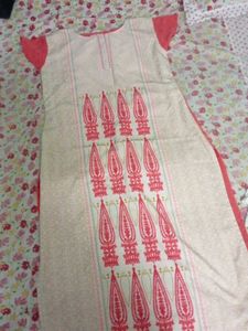 Pink Embroidered Kurta