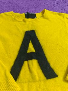 Yellow &#39;A&#39; Sweater