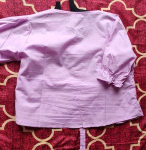 Lilac V-Neck Blouse