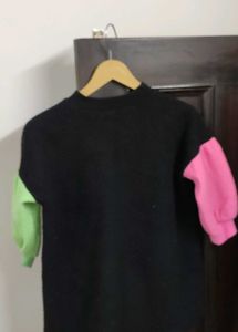 Cute Colorblock Sleeve Top