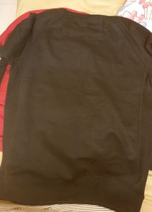 Black Cotton Sweatshirt