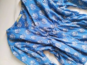 Printed Blue Top