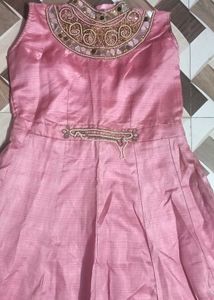 Pink Floral Detail Dress
