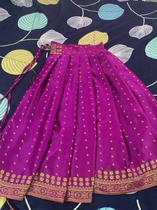 Elegant Purple Ethnic Skirt