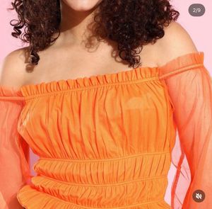 KASSUALLY Orange Top