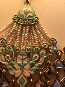 Meenakari Turquoise Dangle Earrings