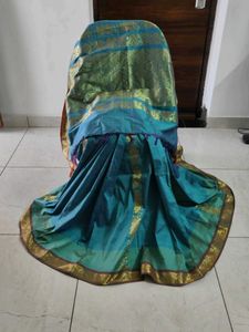 Teal & Gold Saree