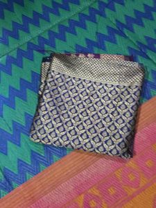 Elegant Blue &amp; Gold Saree banarasi sare