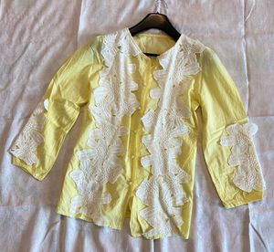 Summery Yellow Patchwork Top☀️