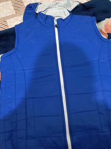 blue nomber sleeveless double side jacket