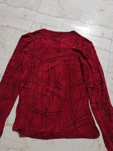 Red Printed Top
