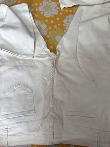Distressed White Leg Jeans