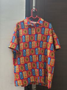Red Floral Print Shirt