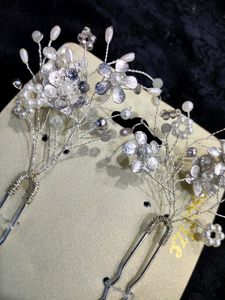 Silver Crystal Pearl  Hair Accessories
