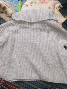 Cozy Gray Knit Sweater