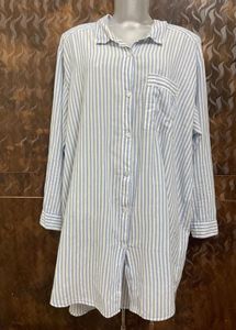 H&amp;M Oversized Striped Shirt For Women