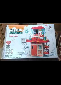 Modern Kitchen Set With Water Steam Light N Sound