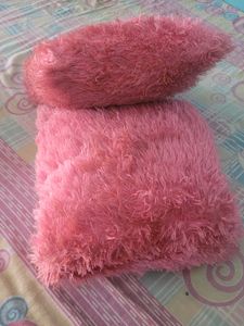 Pink Fluffy Travel Pillow