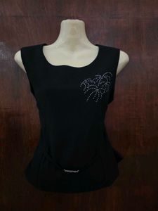Black vintage sleeveless tops
