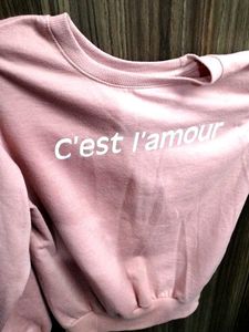 Peach 'C'est l'amour' Sweatshirt