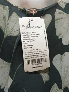 Beautiful Leaf Print Midi Dress