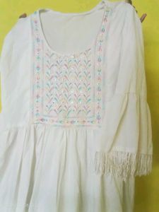 White Embroidered Dress