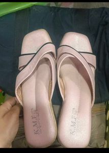 Pink Sandals wore only 1time in cash 350 rs